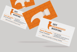 Get Hammered Roofing Business Card